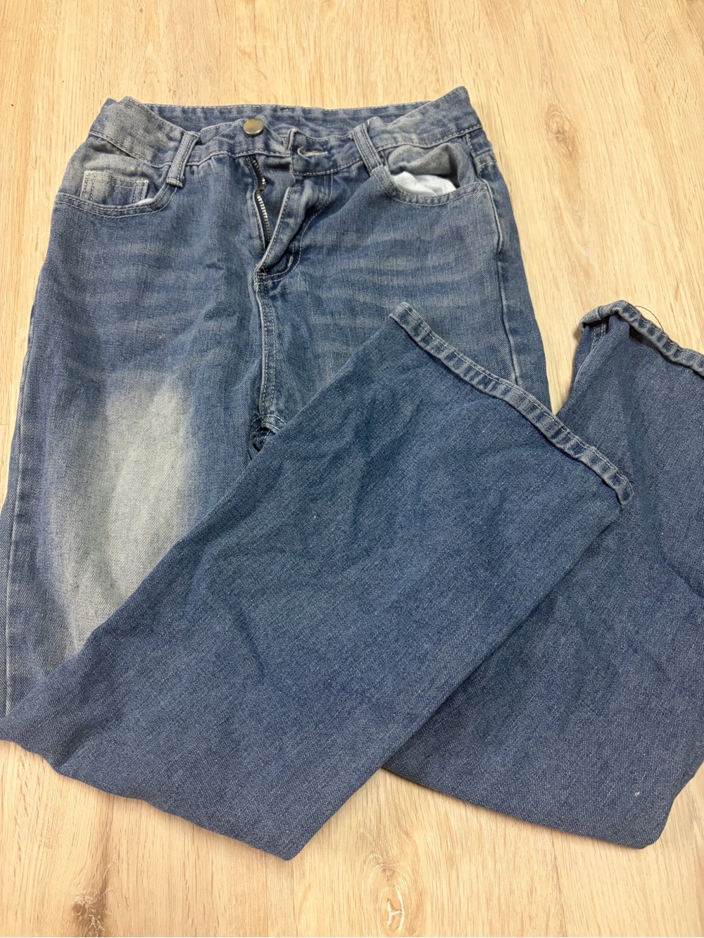 Blue Washed Bootcut Jeans